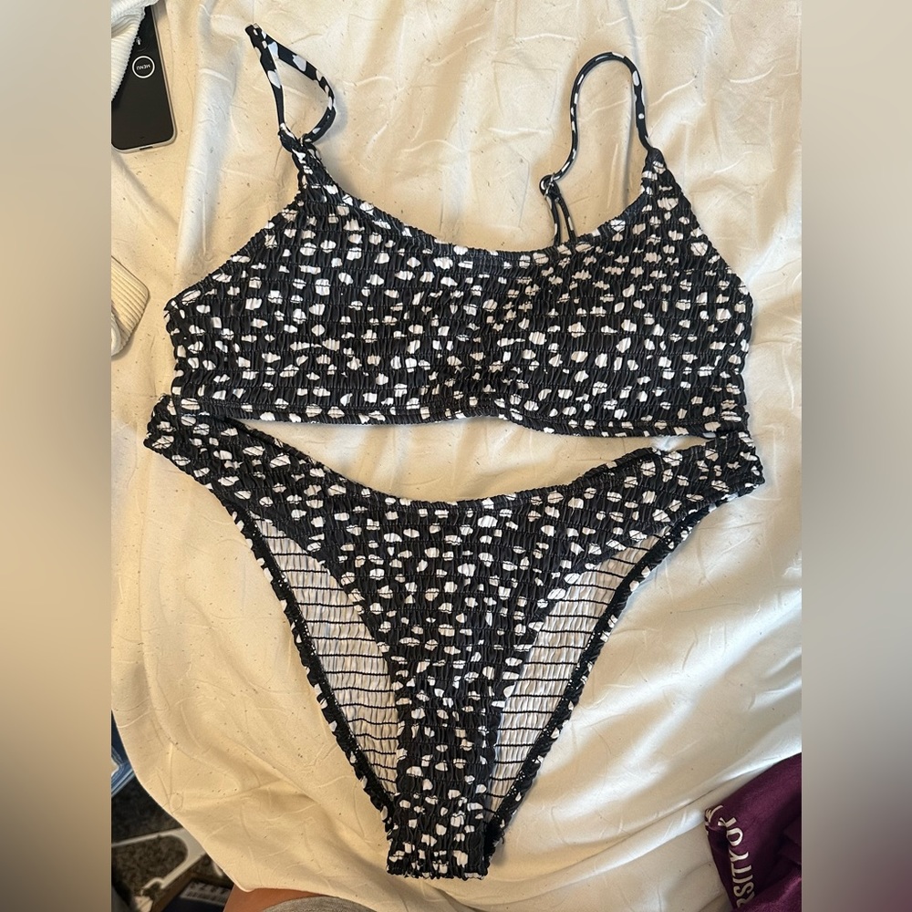 polkadot swim suit